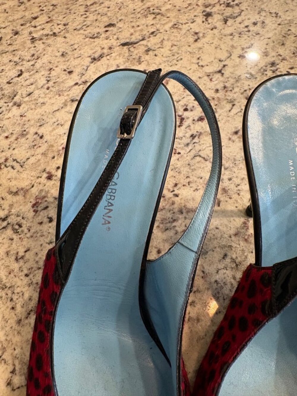 Dolce & Gabbana Ponyhair Animal Print Slingback Pumps 39 - Picture 3 of 9